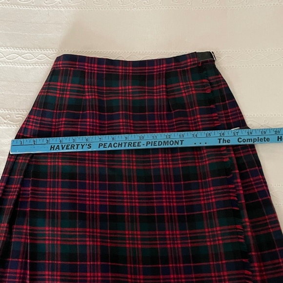 John Morrison Kilt Tartan Plaid Skirt Wool Pleated Made in Scotland UK/14  US/S - Picture 13 of 16